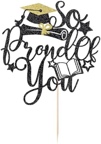 So Proud of You Cake Topper, Congrats Grad Cake Decorations, 2025 Graduation Party Cake Decoration You Did It Graduations Cake Topper, Senior High School Graduation Party Decoration Supplies