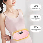 ZJchao Portable Menstrual Heating Pad, Heating Pads Automatic Shut Off Belly Wrap Adjustable Belt Menstrual Cramps Relief Pad