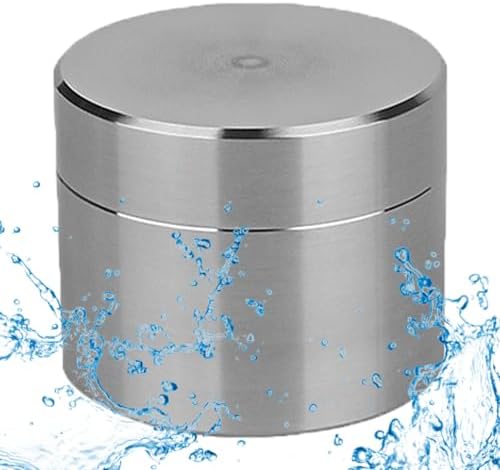 awakentti Stainless Steel Pill Case, Waterproof Pill Storage Box Travel, Larger Capacity, Advanced Protection, Travel Pill Organizer for Storing Daily Pill, Supplement (S)