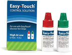 Easy Touch Control Solution Glucose Monitor Kit, Hi & Low, 2 Vials, 4 ml Each