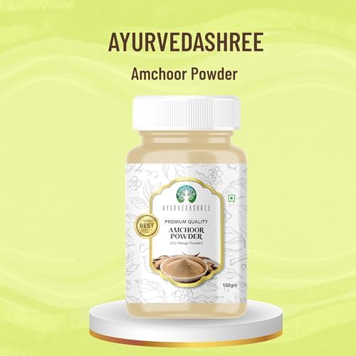 AYURVEDASHREE AMCHOOR POWDER 100g All Natural | Salt Free | Vegan | NON GMO | Amchur (Dried Mango) Ground | Indian Origin (Amchoor Powder/Dry Mango Powder)