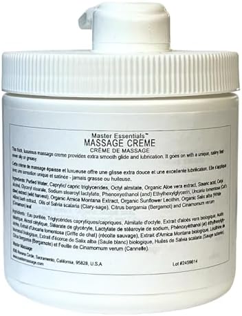 Master Massage Spamaster Unscented 16 Oz Massage Cream, White