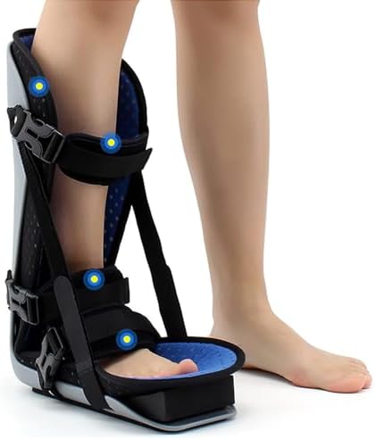 Foot Drop Brace Orthosis, Adjustable AFO Ankle Orthosis Support, Foot Varus Correction Shoes for Improved Walking Gait, Foot Drop, Plantar Fasciitis & Achilles Tendonitis,S