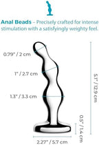 b-Vibe Stainless Steel Anal Beads Prostate Massager Anal Plug Toy, Sex Toys for Adults (Anal Bead 480g)
