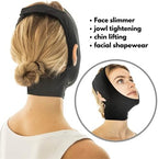 Post Surgery Neck and Chin Compression Garment Wrap Bandage, Face Slimmer, Jowl Tightening, Neck Coverage, Chin Lifting Strap (M)
