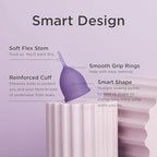 Saalt Soft Menstrual Cup – Reusable Period Cup – Made for Comfortable, Leak-Free Protection Up to 12 Hours – BPA & Latex Free – Includes Cup & Carry Bag (Regular, Mountain Iris)