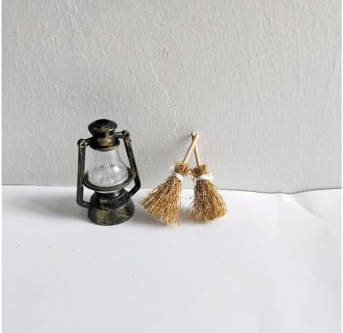 5 Pcs Brown Mini Witches Broomstick Broom Halloween Straw Craft Brush Decorations Witches Wizard, Fairy Decoration, Cinnamon Broom, Angle Brooms