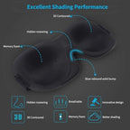 Cute Eye Mask Sleep Mask for Men Women Kids,2 Pack 3D Contoured Cup Sleeping Mask & Blindfold, Concave Molded Night Sleep Mask, Block Out Light (Stars &Black, 2 Count (Pack of 1))
