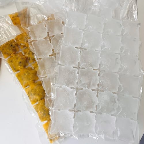 Easy-to-Fill Ice Cube Bag with Funnel (150 packs), Leak-Proof, Self-Sealing, and Stackable, Perfect for Parties, Cocktails, and Refrigerator Storage,Ice Mold with No Debris