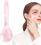 Gua Sha Acupressure Beauty Pen, Facial Reflexology Tool, Trigger Point Massager for Soft Tissue, Pressure Point Acupuncture Massage Pen, Natural Crystal Gua Sha Stone, Pink Rose Quartz