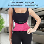 Back Support Brace Belt for Men & Women, Breathable Lumbar Support Belt, scoliosis back brace, Waist Relax Lower Back Pain & Sciatica Pain Relief with 8 reinforced Bones 02 Pink-XL