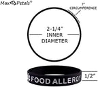 Food Allergy Children's Medical Alert ID Bracelets Child Size (7 inches) 4 Pack