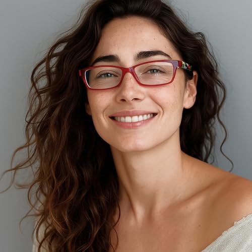 Gaoye 1.5 Reading Glasses for Women, 5 pack Fashion Readers for Women Spring Hinge Eye Glasses, Blue Light Reading Glasses