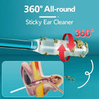Adhesive Earwax Removal Tool， 48pcs Cleaning Tools KitChildren and Adults Adhesive Ear Digging Stick for Safety Ear Scoop with Dust Cover Packaging，Adhesive Ear Wax Removal Stick