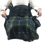 DKULMN Wheelchair Blanket, Wheelchair Poncho Warm Fleece Blanket,Fleece Wearable Blanket, Plaid Lap Blanket Comfy Poncho Throw for Women Lady Winter Use,B
