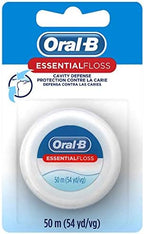 Oral-B Essential Floss, Waxed, Unflavored, 54 Yards (50 Meters) - Pack of 2