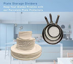 Felt Plate Dividers,36 PCS Soft Premium Felt Protectors for Porcelain Cookware Storage,Washable & Reusable Separators Pads for Stacking & Protection, 12 Each of 10/6/4.5 inch