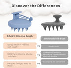 AIMIKE Scalp Massager Shampoo Brush, Soft Silicone Hair Scrubber for Washing Hair, Dandruff Removal & Hair Growth Stimulator, Scalp Brush/Exfoliator Brush On Dry & Wet Scalp