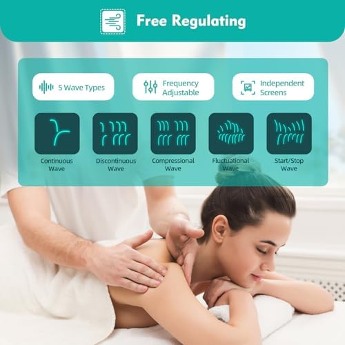 KWD-808I Electric Acupuncture Stimulator Machine, 110-240V 500-1000hpa Adjustable Electric Impulse Acupuncture Treatment Electrotherapy Instrument Pulse with 5 Wave Modes & 6 Output Ports