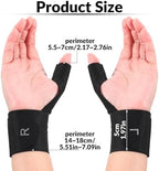 2 Pcs Thumb Wrist Brace Compression Sleeve, Elastic Protector Support Glove for Arthritis Pain Relief, Tendonitis, Sprains, Sports, Women and Men -Fits Both Hands (Black)