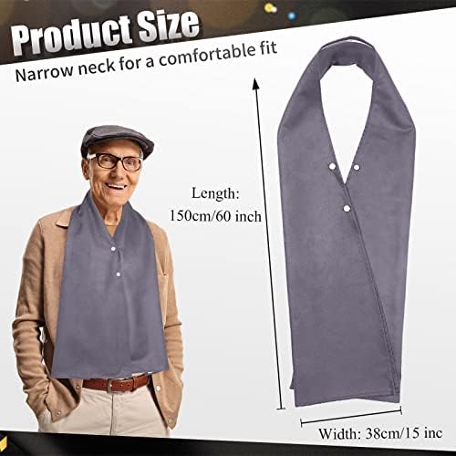 Tarpop Adult Bib Scarf Washable and Reusable Dining Clothing Protector Adult Bib for Elderly Senior Citizens Men Women Eating