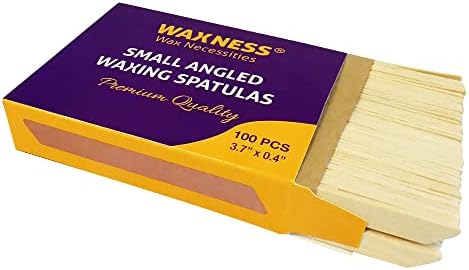 Waxness Small Waxing Wooden Angled Spatula Applicator 100 Pk
