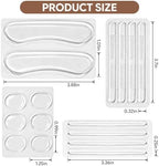 32Pcs Non-Slip High Heel Grips, Silicone Shoes Cushion Inserts Pads, Clear Slingback Foot Protectors Sticker, Self-Adhesive Gel Heel Strips for High Heels, Sandals, Sports Shoes, Women, Men