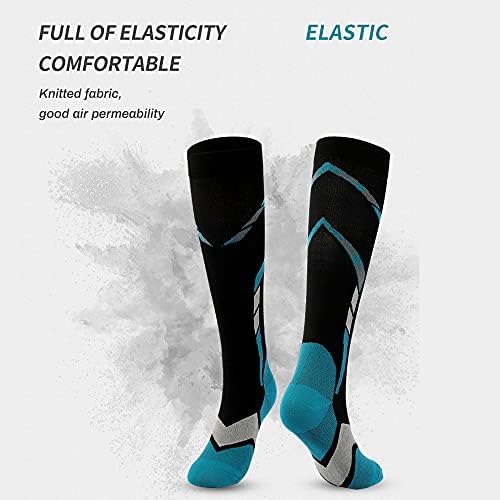 2 Pairs Compression Socks for Men Women,Is Best for Football,Athletics,Flight,Travel,Running,Calf Pressur Support.