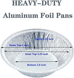 Waytiffer (50 Pack Pie Pans 5 inch,Mini Pie Tins HEAVY-DUTY Disposable Aluminum Foil Tart,pie Pans for Baking Personal Mini Pies, Easily Stack & Store, Freeze & Reheat