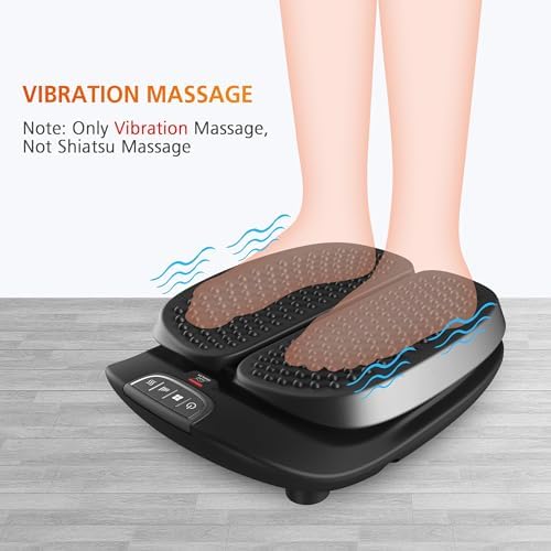 Snailax Foot Massager Machine with Heat,Remote Control, Adjustable Vibration Feet Massager Machine Increased Blood Circulation,Plantar Fasciitis, Stress, Gifts for Mom, Wife (Black)