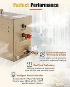CGOLDENWALL 6KW Commercial Self-Draining Steam Generator Shower System Home Steam Bath Spa Generator 30 min to 12 Hours with Auto Drain 95-131℉ for Suitable Space Heating 6 m³/212 Cubic feet (6KW)