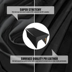 Leather Massage Table Cover Wipeable Massage Bed Cover Protector, Reusable & Waterproof Lash Bed Cover Fitted, Odorless Vegan Leather Spa Salon Bed Covers (Black Tablecloth for 6FT Table)