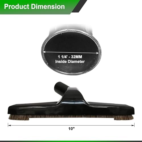 Selgo Universal 1 ¼ Inch (32mm) Black Vacuum Cleaner Floor Brush 10" Wide (1 Brush Only)