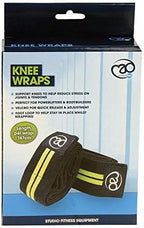 Fitness Mad Unisex's Weight Lifting Support Knee Wraps, Green/Black, 167 cm Long