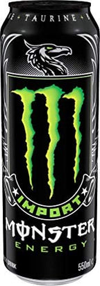 Monster Energy Import, Energy Drink, 18.6 Ounce | Pack of 12