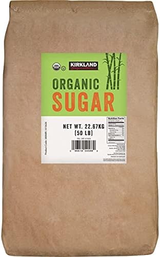 Kirkland Signature Organic Cane Sugar, 50 Pounds