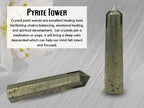 Aashita Creations Pyrite Crystal Tower Obelisk Point for Chakra, Healing and Balancing - AAA Grade Original Certified (2-3 Inches)