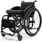 Lightweight Sports Foldable Mute Wheelchair All Terrain Aluminum,Adjustable Footrest Suitable for Teenagers, Adults, Seniors(Black1,Seat Width 42cm/16.5in)