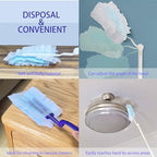 40Pcs Disposable Duster Refills, Electrostatic Fluffy for Cleaning Replacement Refills Bulk for Home Office Ceiling Surface Corner Dusting