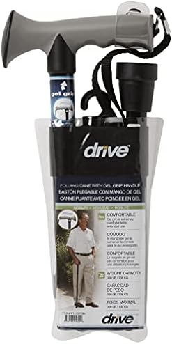 Drive Medical Adjustable Lightweight Folding Canes with Gel Hand Grip