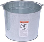 Vestil BKT-GAL-500 Galvanized Steel Bucket, 10-3/4" Depth, 5 gallon, 44 pound Capacity