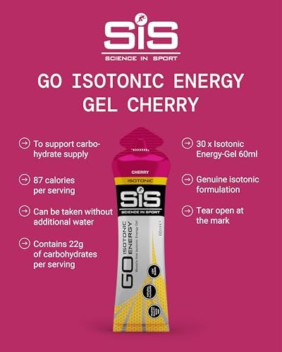 Science in Sport GO Isotonic Energy Gel - Fast-Acting Liquid Carbohydrate Gel for Instant Energy - Sports Nutrition - Gluten-Free & Vegan - Apple Flavor - 30 Count