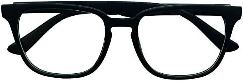 +1.00 Reading Glasses D shape Oversize Bifocals with line Mens Womens Matt Black Spectacles