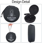 UV-5R MINI Ham Radio Carrying Case Walkie Talkie Case Holder Handheld Ham Radios Hard Storage Carrying Case Compatible UV-5R MINI 5R and Radio Accessories(Bag Only)