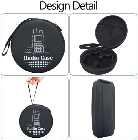 UV-5R MINI Ham Radio Carrying Case Walkie Talkie Case Holder Handheld Ham Radios Hard Storage Carrying Case Compatible UV-5R MINI 5R and Radio Accessories(Bag Only)