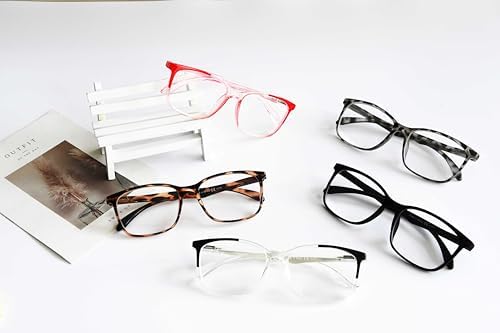 Eyekepper Reading Glasses for Women Large Frame 5 Pack Ladies Readers Men