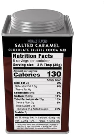 Harry & David Truffle Cocoa Mix, Salted Caramel Chocolate, 6.25 Ounce
