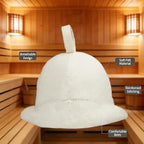 Wool Felt Sauna Hats Set: Russian Sauna Caps for Men & Women, Natural Breathable Felted Wool Hat, Steam & Heat Therapy Hats (2 Packs)