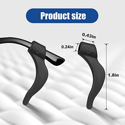 Eyeglass Ear Grips -20 Pairs eye glasses ear grippers Anti-slip Holder, Silicone Ear Hook, glasses ear grip Sleeve Retainer for Sports Glasses, Sunglasses Reading glass