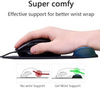 Ergonomic Mouse Pad with Wrist Rest, Gel Wrist Support Mousepad, Pain Relief Laptop Computer Mouse Pad, Non-Slip Mouse Pads for Office & Home (Black, 9.5 x 8.3 in)